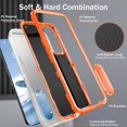 thumbnail image 3 of KOMI for Samsung Galaxy S24 Plus Case for Samsung S24 Plus Phone Case with Built in Kickstand, Shockproof/DropProof Military Grade Protective Cover for Galaxy S24 Plus 5G Clear/Orange, 3 of 5