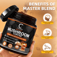 thumbnail image 5 of Premium Mushroom Coffee with 7 Superfood Mushrooms - Water Processed Instant Mushroom Coffee - Supports Focus, Energy & Immune Health, Vegan Coffee Instant - 3.98oz, 5 of 10