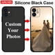 thumbnail image 3 of Fundas de vidrio con foto personalizada para iPhone, 15, 14, 13, 12, 11 Pro, XR, X, XS, 15Pro Max, Mini, 8, 7, 6, 6S Plus, Funda de cuero transparente de silicona, 3 of 5