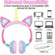 thumbnail image 5 of Audífonos para Niños Niñas Bebés Tablet Útiles Escolares Regalos, Audífonos Rosados para Niños con Cable Ajustable con Luz Oreja de Gato Plegables Over On Ear Diadema de Juego Viaje Regalos de, 5 of 5
