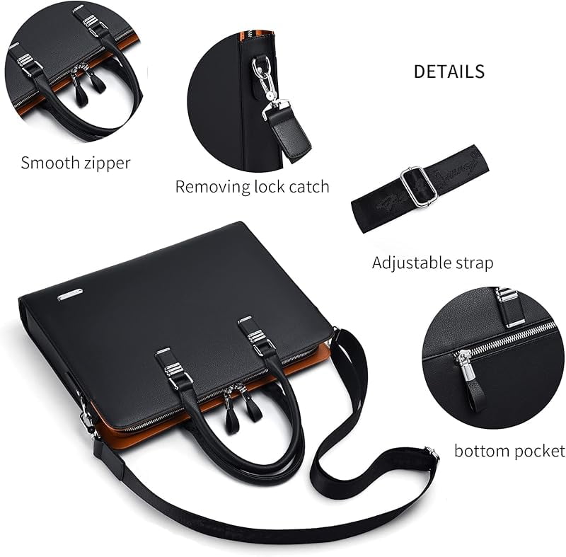 FSD.WG]Business Bag Leather Briefcase Shoulder Laptop Business Bag for Men