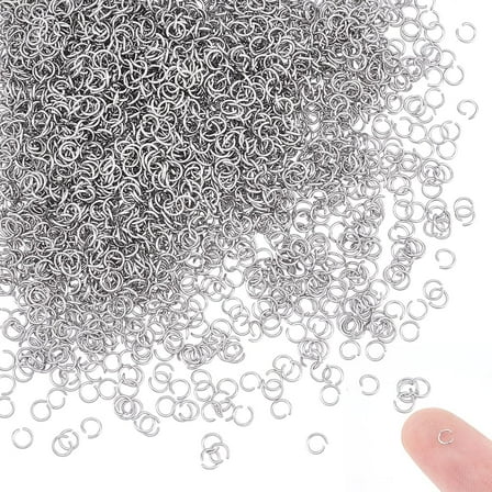 3000Pcs 3mm Open Jump Rings 26 Gauge 304 Stainless Steel Jump Rings Round Jump Rings Jewelry Accessories for DIY Bracelet Earring Jewelry Making Necklace Repair