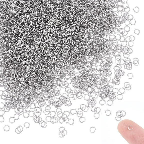 3000Pcs 3mm Open Jump Rings 26 Gauge 304 Stainless Steel Jump Rings Round Jump Rings Jewelry Accessories for DIY Bracelet Earring Jewelry Making Necklace Repair