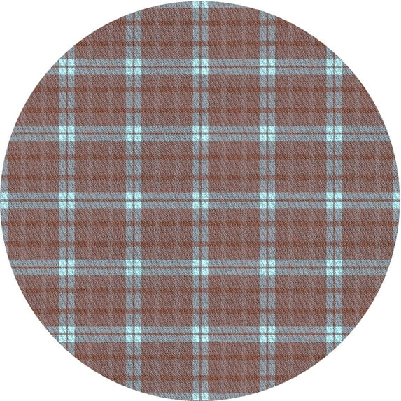 Ahgly Company Indoor Round Patterned Dark Gray Area Rugs, 4' Round