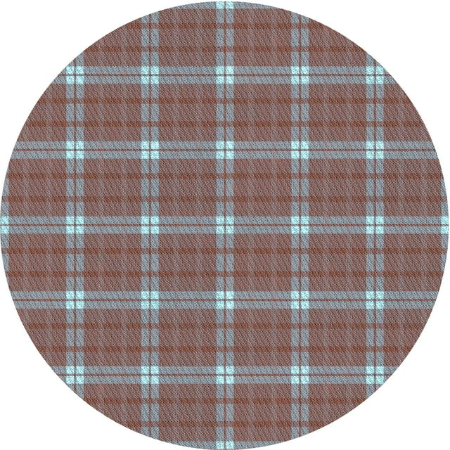 Ahgly Company Tapis Rond Lavable en Machine Intérieur Transitionnel Gris Foncé, 8 Pieds Rond