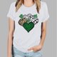 thumbnail image 5 of Camisetas de Manga Corta para las Mujeres de Moda Imprimir Cuello Redondo Camiseta, Mezcla de Poliéster Ligero para Primavera Verano Otoño, 5 of 8
