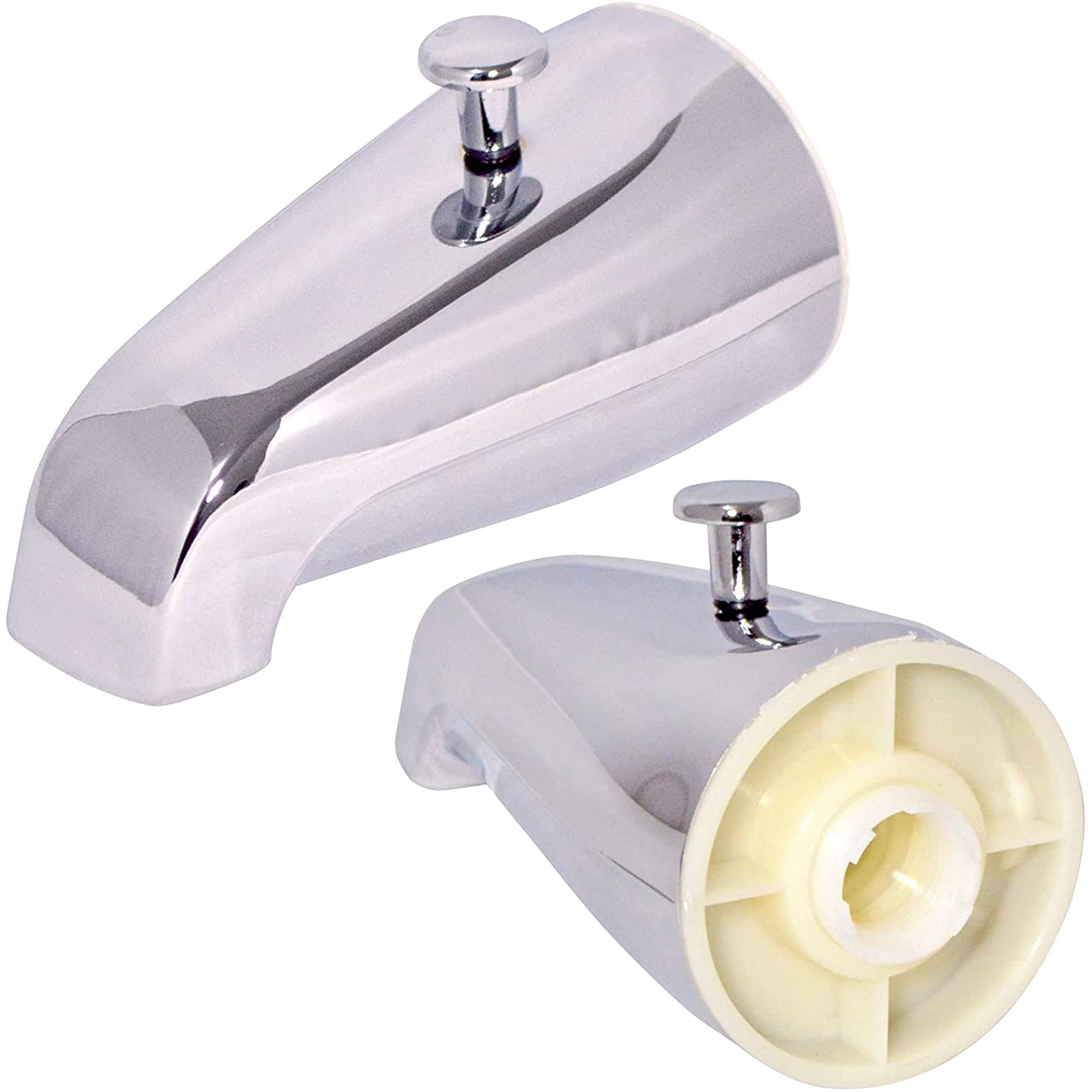 Avalon Tub Bathroom Spout with Push and Pull Diverter, 3/4 inch to 1/2 inch IPS