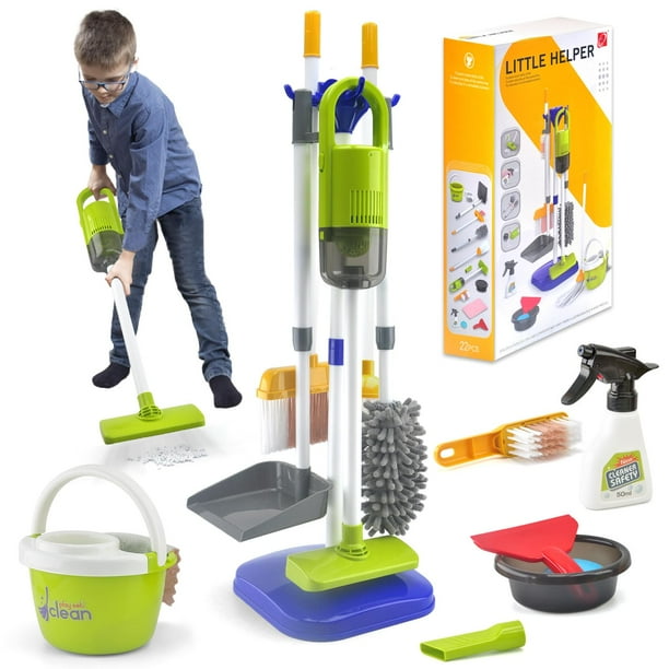 Set de limpieza para niños pequeños ACROFEK, 14 unidades, aspiradora, juguete