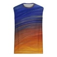thumbnail image 4 of WAVSUF Summer Sports Tank Tops for Mens Quick Dry Vest Muscle Gym Undershirts Tank Printed Round Neck Tops Sleeveles Pullover Blue Size XL, 4 of 4
