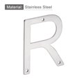 thumbnail image 3 of Uxcell 3.94 Inch Stainless Steel House Letter R for Mailbox Hotel Address Door Sign, 3 of 5