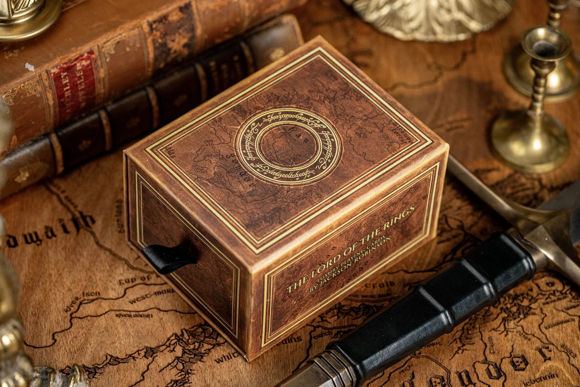 Kings Wild Project The Lord of the Rings Mixed Half Brick - Non Gilded 6-Deck Luxury Playing Cards Set with Custom Draw-Slide Box, Premium Collectible Gift Inspired by J.R.R. Tolkiens Middle Earth