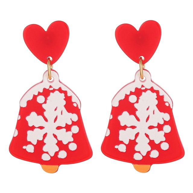 Pendientes de botón de Navidad para niñas Regalo de C jinwen Pendientes Stud