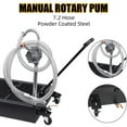 thumbnail image 3 of 25 Gallon Oil Drain Pan with Pump, Oil Drain Tank Foldable 95L Low Profile Oil Drain Pan with Hose, wivel Casters Wheels for Car, SUV, Trucks Oil Draining, 3 of 9