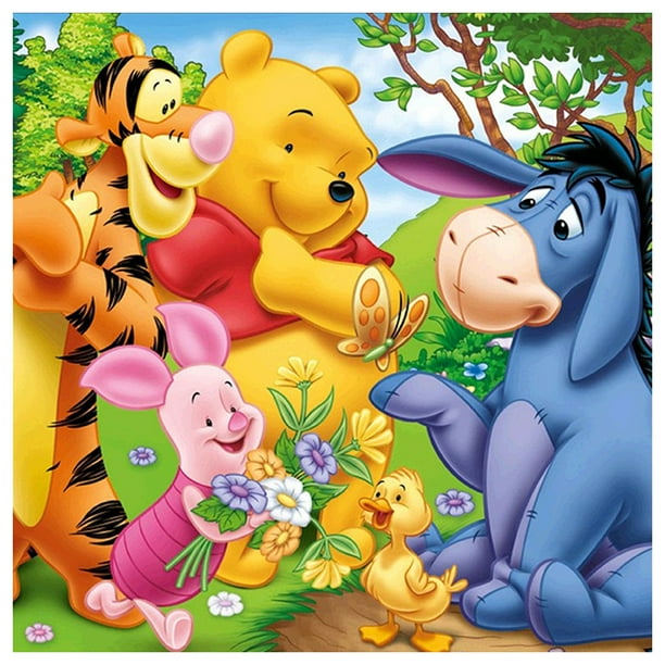 FF528 diamante completo Winnie the Pooh cuadrado diamante resina diamante pintura 50*50CM Sywqhk Decoración hogareña