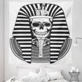 thumbnail image 1 of King Tapestry, Egyptian Pharaoh Ruler Mummy Skull Skeleton for Egypt Lovers Print, Fabric Wall Hanging Decor for Bedroom Living Room Dorm, 5 Sizes, Black and White, by Ambesonne, 1 of 1