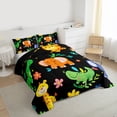 thumbnail image 3 of Castle Fairy Cute Giraffe Elephant Tiger Crocodile Twin Comforter Sets,Flower Bedding Set, 3 of 8