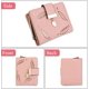 thumbnail image 2 of Cartera para Mujer, Monedero pequeño para Mujer, Cuero Plegable con Tarjetero, CashID, Monedero con Cremallera, Bolsas de Dinero con Cremallera Regalos para Mujer, niña - Rosa, 2 of 5