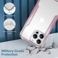 thumbnail image 2 of Sicher Compatible with iPhone 13 Case, Military Protective, Durable Aluminum Frame, 6.6Ft Drop Tested, Shockproof, Phone Case for 6.1'' iPhone 13, Rose Gold, 2 of 6