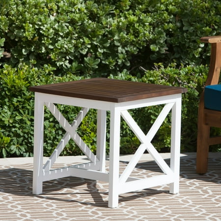 table outdoor acacia farmhouse oak cottage frame dark end wood