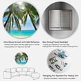thumbnail image 5 of Designart 'Palm Hanging over Sandy White Beach' Disc Seashore Photo Metal Circle Wall Art, 5 of 5