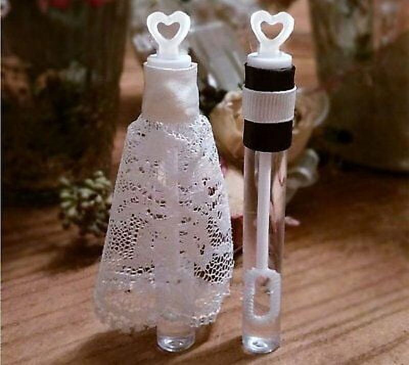 40 Pack Mini Heart Bubble Wands  Great Wand Bubbles Party Favors For Weddings - image 4 of 7