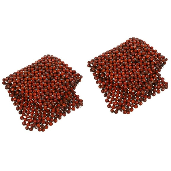 HOMEMAXS 2 pcs  Car Seat Cushion Wood Beads Seat Pad Summer Cool Seat Mat Wood Bead Cushion