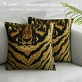 thumbnail image 3 of Orinice  Tiger Pillow Velvet Chinoiserie Pillow Covers Animal Print Tiger Farmhouse Cushion Cover 20x20in Pillow Case Asian Eurosham Accent Toss Pillowcase Rustic Decor for Sofa Living Room Bedroom, 3 of 5