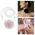 thumbnail image 3 of Unique Bargains 1 Pc Choker Necklace Delicate Rose Beaded Tie Wrap Around Wrist Bracelet Pink, 3 of 6