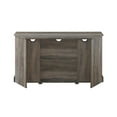 Manor Park Modern Farmhouse Sliding Door Corner TV Stand, Grey Wash