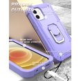 thumbnail image 5 of iPhone 12 Mini Case - Heavy Duty Hybrid Rugged Dual Layer Protective Shockproof Kickstand Cover with Ring Holder for Apple iPhone 12 Mini 5.4", H, 5 of 7