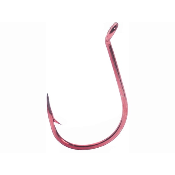 Mustad Double Wide Gap Bait Drop Shot Hook-Red 10 Ct Sz 2