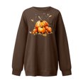thumbnail image 4 of Meichang Chandails de l\'Action de Grâce pour Femmes Chandails Graphiques de Citrouille de l\'Action de Grâce Chandails Reconnaissants et Bénis Chandails à Manches Longues Col Rond Chandails Surdimensionnés, 4 of 4