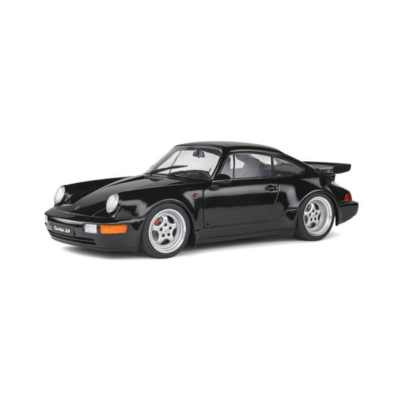 1993 Porsche 911 (964) Turbo 3.6, Black - Solido S1803404 - 1/18 scale Diecast Model Toy Car
