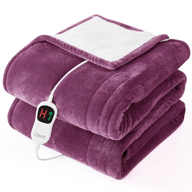 Manta eléctrica térmica Homemate Twin 157 x 213 cm 110 V color morado