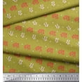 thumbnail image 3 of Soimoi Green Cotton Cambric Fabric Asterisk & Berries Fruits Print Sewing Fabric Yard 42 Inch Wide, 3 of 3