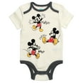 thumbnail image 5 of Disney Mickey Mouse Newborn Baby Boys 5 Pack Bodysuits, 5 of 5