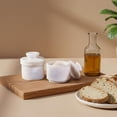 thumbnail image 6 of Elborse Marble Butter Keeper & Salt Cellar Set for Kitchen Counter, White Handmade Stone Countertop Containers for Butter, Salt & Pepper, Elegant Marble Kitchen Décor, 6 of 9