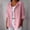 Pink, variant on Womens Tops 3/4 Sleeve V Neck Blended Fabric Blouses Business Casual Tops Zip Front V Neck Work Shirts Loose Fit Tunic Tops Pink,S