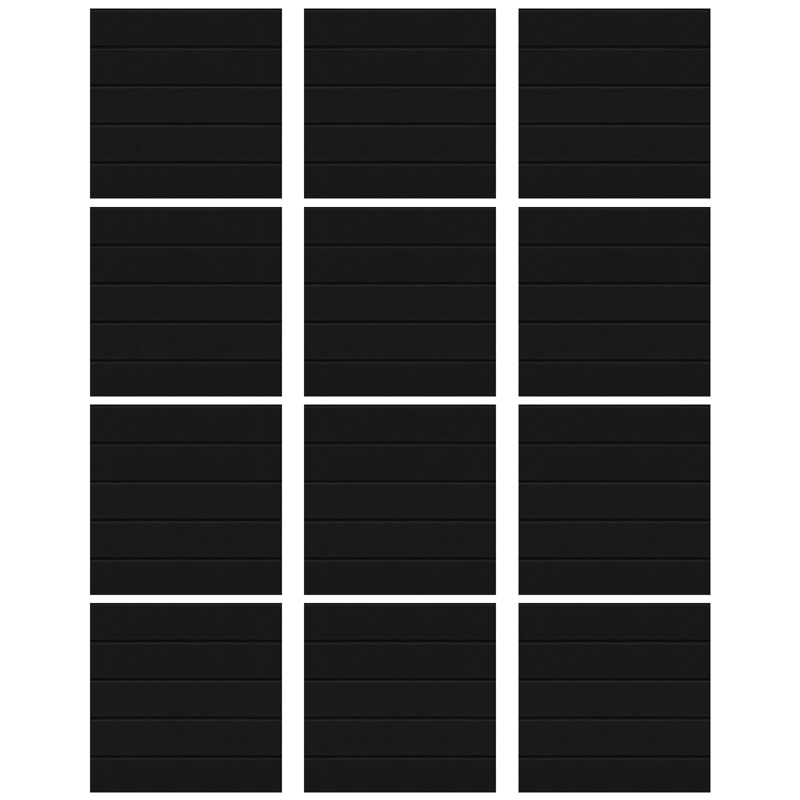 URTERYSER Pack of 12 Soundproof Foam Panels Wall Self Adhesive Acoustic Tiles Polyester Texture Perfect for Studios and Home Wall Black