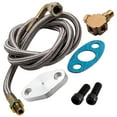 thumbnail image 2 of maXpeedingrods 50" Stainless Steel T3/T4 Turbocharger Oil Feed Line W/ 1/8" NPT Adapter for T3 T3/T4 T4 T70 Braided Oil Feed Line, 2 of 10