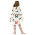 thumbnail image 7 of FORMRS Niños Bathrobe Unisex Hooded Robe Soft Plush Pajamas Sleepwear, Size 2-3T, Orange Butterflies, 7 of 7