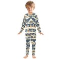 thumbnail image 6 of FORMRS Long Sleeve Top and Pants Pajama Set for Niños 2-Piece Sleepwear, Sizes 18M-8Y, Winter Village, 6 of 6