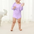 thumbnail image 2 of ABATAB Baby Boys Girls Long Sleeve Bodysuits One Piece Crewneck Solid Color Rompers Newborn Infant Comfy Outfits, 2 of 7