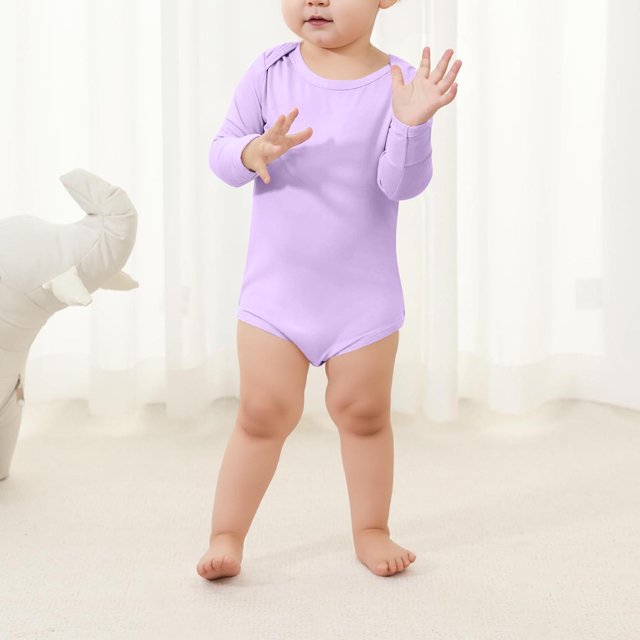 Cowsor Baby Cotton Spandex Long-Sleeve bodysuits unisex boy girl