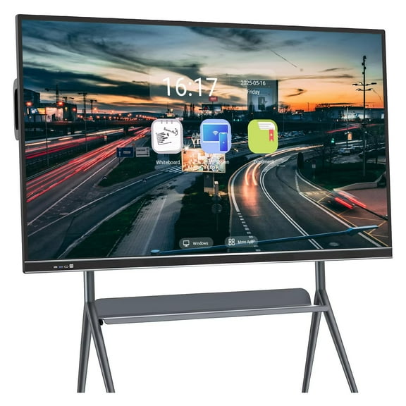 JYXOIHUB 75'' Digital Smart Whiteboard, Smart TVs, 4K UHD Interactive Whiteboard,  All in One Smartboard for Office Built in Dual System for Classroom(Wall Mount Included)