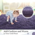 thumbnail image 4 of Softlife Super Soft Rug For Living Room Fluffy Rugs For Dorm Room Cute Plush carpet For Bedroom,8' x 10',Gray Purple, 4 of 7