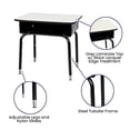 thumbnail image 5 of FLASH FURNITURE Student Desk with Open Front Metal Book Box - Gray, 5 of 5