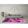 thumbnail image 3 of Ahgly Company Indoor Round Abstract Pink Modern Area Rugs, 3' Round, 3 of 4