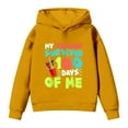 thumbnail image 7 of IWRICH My Teacher Survived 100 Days of Me Hoodies for Boys Girls Long Sleeve Lined Hooded Sweatshirts Cute Tops,Size 2-14 Years Yellow 160, 7 of 7