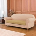 thumbnail image 4 of Subrtex Stretch Textured Mini Dots Furniture Seat Cushion Slipcover (Loveseat, Beige), 4 of 8